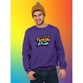 thumbnail image 2 of Celebrate Love Colorful Banner Sweatshirt Men -Smartprints Designs, Male 3X-Large, 2 of 4