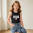 thumbnail image 3 of HBYJLZYG USA Flag Tank Top for Boys Girls, 4th of July Sleeveless Patriotic Shirt with American Flag Print, Independence Day Tee for Kids 3-15 Years, 3 of 8