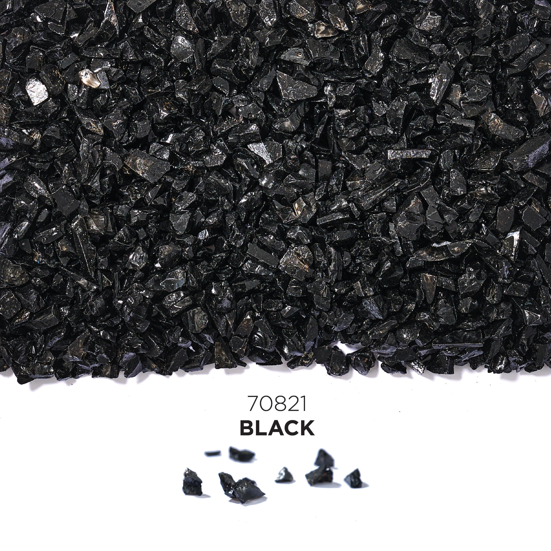 (5 pack) Plaid Fragment Effects Glass Chips, Black, 6 oz