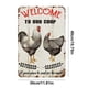 thumbnail image 2 of Placa Metal Vintage Pollos Pintura Hierro Rectangular Arte Pared Bar 30x40cm, 2 of 9
