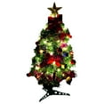 thumbnail image 2 of Mini Tabletop Christmas Tree, Small PVC Xmas Tree Decor for Home Desk Shelf Decoration with Ornaments, Holiday Party Gift(B), 2 of 4