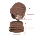thumbnail image 3 of Edvintorg Kids Winter Beanie Hat Warm Knit Thick Ski Cap and Scarf Set for 4-10 Years Old for Girls Boys Children's Hats, 3 of 5
