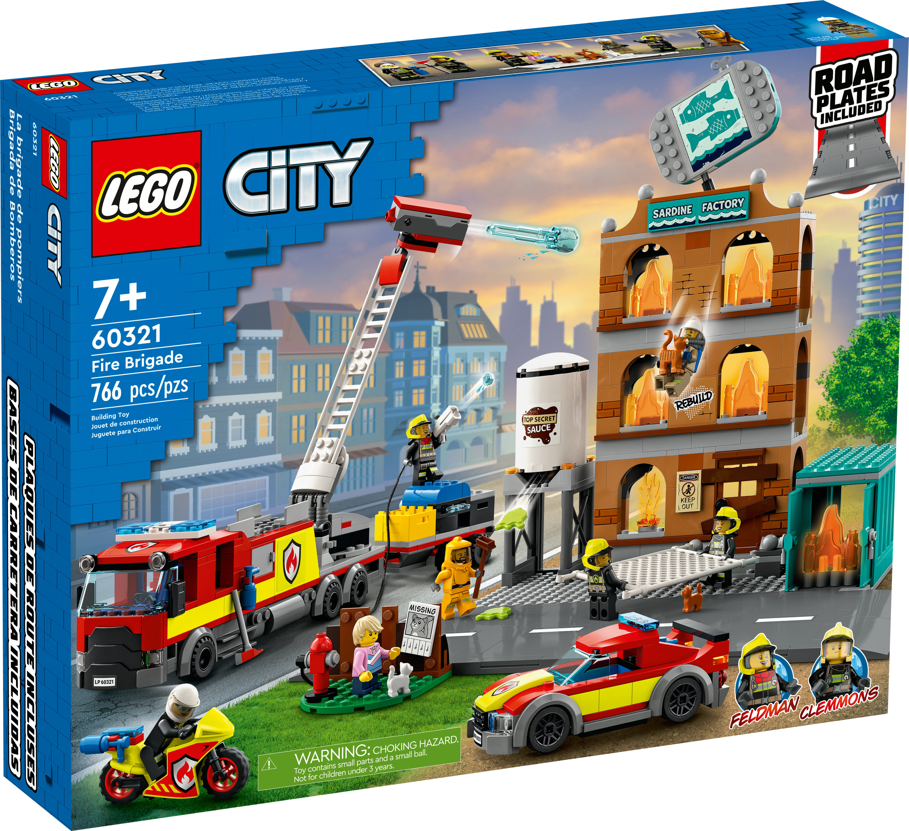LEGO City Fire Brigade 60321 Building Set with Toy Fire Truck and Five Minifigures. Pretend Play Fire Engine Toy for Kids, Boys, and Girls Ages 7+ - image 3 of 8