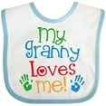 thumbnail image 3 of Inktastic My Granny Love Me Boys or Girls Baby Bib, 3 of 4