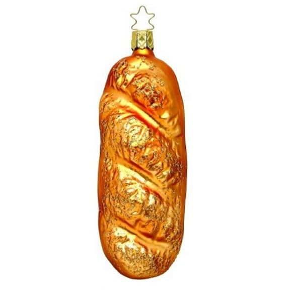 Inge Glas French Baguette Bread German Glass Christmas Tree Ornament FREE BOX