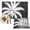Black, variant on Tropical Plants Placemats Set of 2, Summer Coastal Palm Tree Leaves Farm Brown Washable Wipeable Table Mats for Dining Tables, Indoor Outdoor Kitchen Place Mats for Holiday Party Table Decor