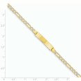 thumbnail image 4 of 14K Rhodium Plated Yellow Gold Pavï¿½ Figaro ID Bracelet, 4 of 4