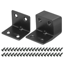 10 Pack l Corner Bracket Metal Angle Brackets, Black, 1.22"x1.5"x1.22"