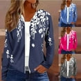 thumbnail image 2 of ShiShine Women's Full Zip Up Hoodie Lightweight Sweatshirt Cute Print Long Sleeve Shirts Drawstring Jackets with Pockets, 2 of 3
