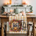 thumbnail image 2 of Fall Table Runner Thanksgiving Maple Leaves Raccoon Table Runners Orange PlaidI T's Fall Y'all Cotton Linen Dresser Scarf Kitchen Dining Table Decor for Fall Holiday Party Decor 13x90 Inch, 2 of 9