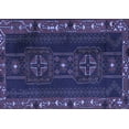 thumbnail image 1 of Ahgly Company Machine Washable Indoor Rectangle Persian Blue Traditional Area Rugs, 2' x 5', 1 of 4