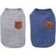 thumbnail image 2 of 2 camisetas minimalistas para perros y gatos, azul y gris, 100% algodón, para mini perros, perros pequeños y gatos (L - Adecuado para gatos y chihuahuas, gris y azul), 2 of 5