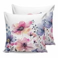 thumbnail image 7 of Outdoor Pillow Covers Throws Pastoral Purple Blue Flowers Plant,Waterproof Pillow Cases Pack of 2 Blooming Floral on White,Durable Cushion Cover Pillowcase for Patio Balcony Couch Garden, 7 of 7