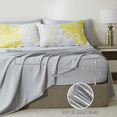 thumbnail image 4 of Flymme Full Size Comforter Sets 7 Piece Bed in a Bag Yellow Floral Printed on Gray Comforter Set with Sheets Botanical Complete Bedding Set for All Season, 4 of 8