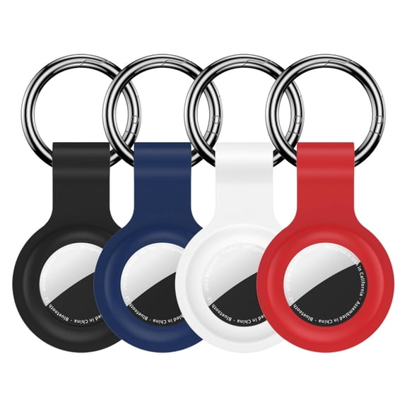 Compatible with AirTag Holder Case Keychain 4 Pack,for AirTag 2nd & 1st Generation Key Chain Ring Case Cover for Air Tag Holder GPS Tracker Air Tag 2nd gen Finders Air Tagholder for Kids,Bags