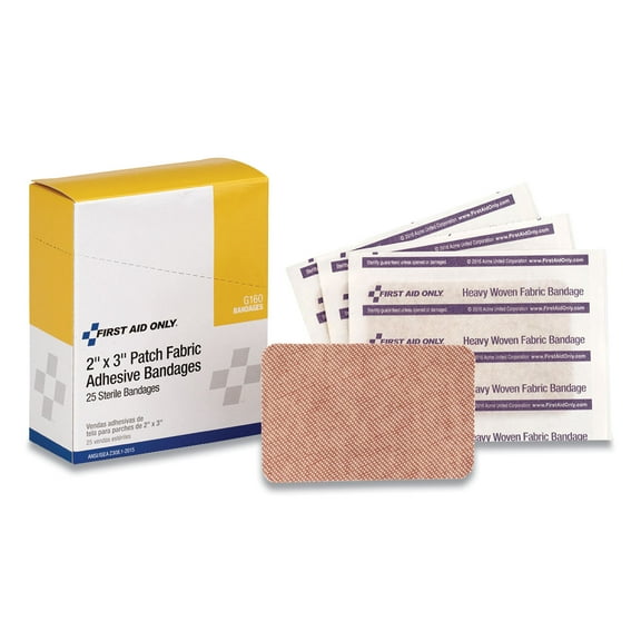 Heavy Woven adhsve Bandages Strip 2 x 3 25/Box G160
