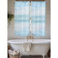 thumbnail image 7 of Living Room Curtains 72 Inches length, Gradient Aqua Blue Window Treatment Curtain Drapes, Modern Rustic Minimalist Pastel Solid Light Filtering Drapes for Bedroom Laundry Room, 52"x72", 2 Panels, 7 of 7