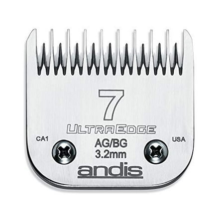 UPC: 0040102640803 | Andis UltraEdge 64080 Carbon Steel Detachable Blade Size 7 Skip Tooth Chrome