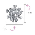 thumbnail image 4 of Bling Jewelry Womens Set of 3 Floral CZ Bouquet Flower Clip-On Earrings for Non-Pierced Rose Gold Silver Plated, 4 of 5