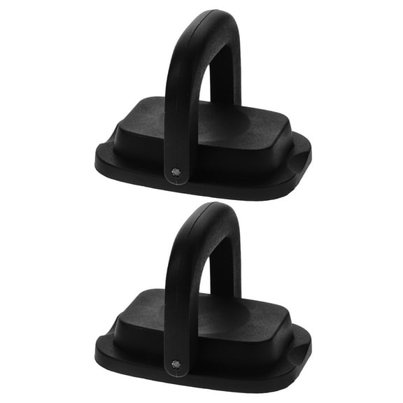OFFIGAM 2Pcs Foldable Heat Resistant Pot Lid Handles Universal Black Replacement Handle
