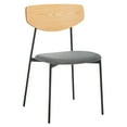 thumbnail image 4 of SAFAVIEH Ryker Modern Style Dining Chair, Oak/Grey, Set of 2 (20 in. W x 18.8 in. D x 32.5 in. H), 4 of 7