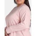 thumbnail image 5 of Time and Tru Women's Tunic Sweatshirt with High-Low Hem, Sizes XS -4X, 5 of 5