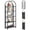 Black, variant on ModFurne Triple Wide 6 Tiers Industrial Book Shelf with 3 Drawers and Storage Shelves, 73.6" Tall Bookcase with 16 Open Display Shelves, Large Etagere Bookshelf for Home & Office, White