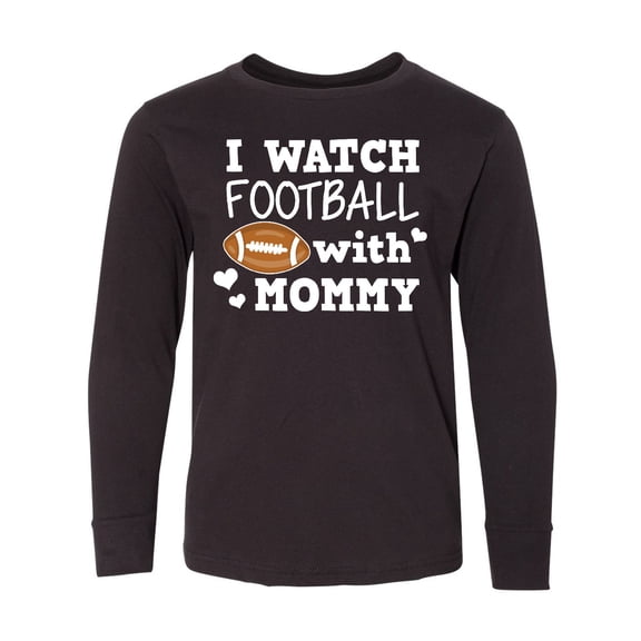 Inktastic I Watch Football with My Mommy Long Sleeve Youth T-Shirt