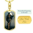 thumbnail image 3 of Tarot Card The Dark Aquarius Keychain Dog Tag Stainless Steel or 18k Gold, 3 of 16