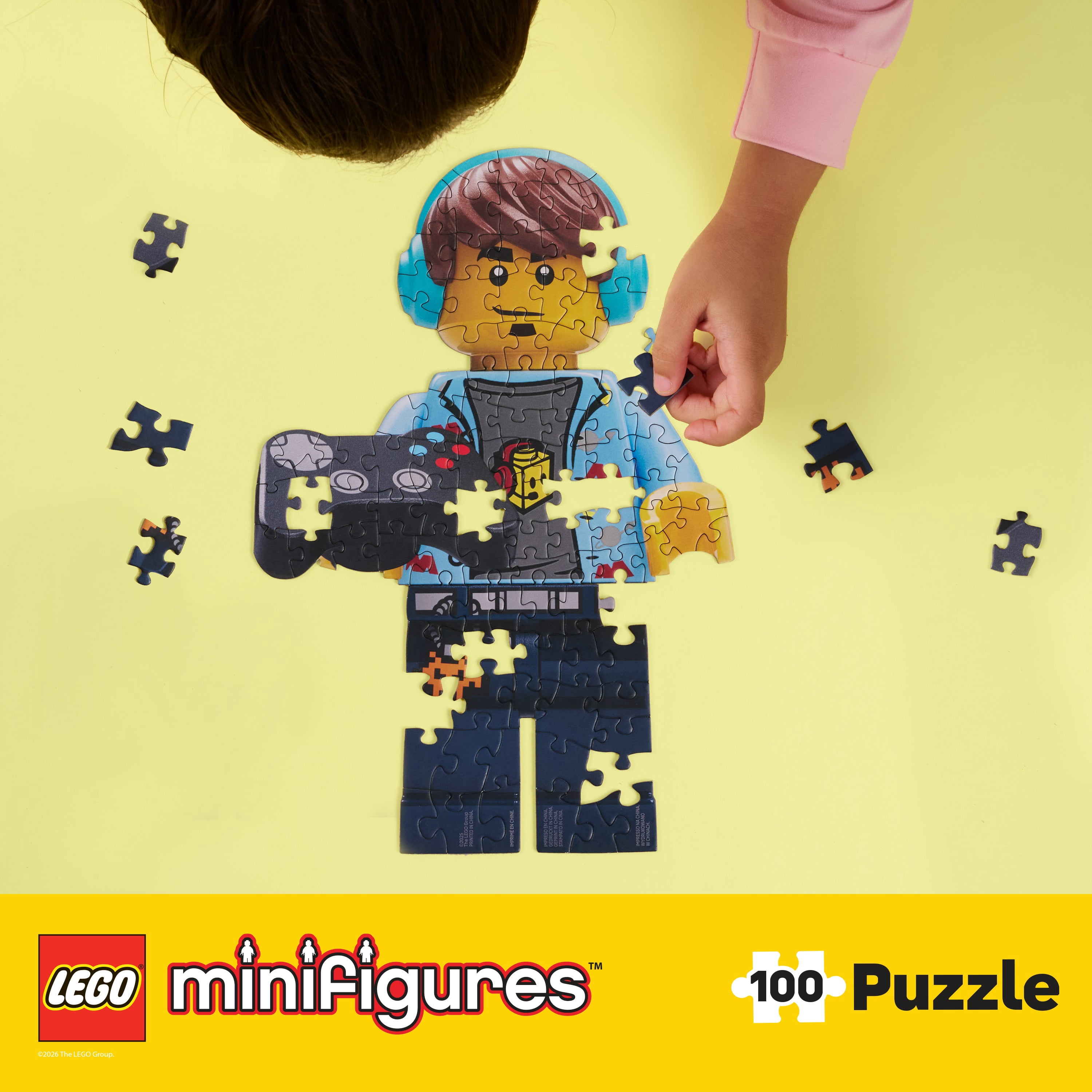 LEGO® Minifigures Blind Puzzle, 100 Pieces, 1 Puzzle Per Package, 6 to Collect, Build and Swap Shaped Minifigure Puzzle