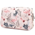 thumbnail image 1 of Bolsa de maquillaje grande oso de fresa organizador de cosméticos de viaje grande pájaro beige, 1 of 5