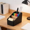 thumbnail image 5 of Remote Control Holder for Table, 3-Compartment Desk Organizer for Remote Controls, Pens, Keys, Phone and Makeup, 5 of 7
