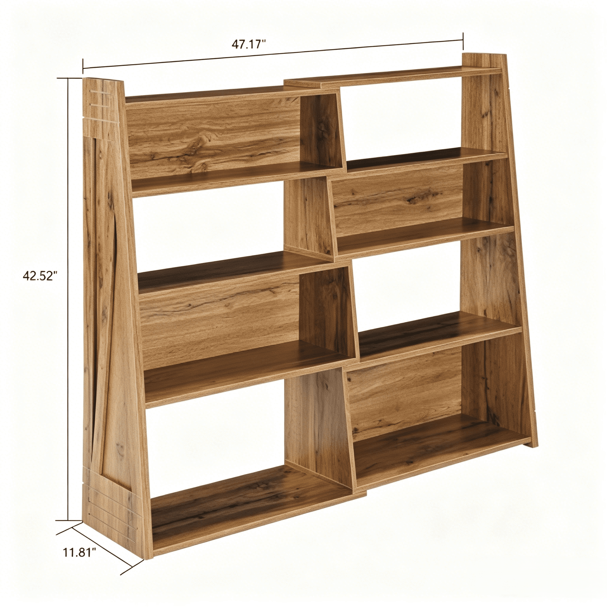 TrumanPick Annual Ring Grain Modular Bookshelf 3-in-1 Convertible
