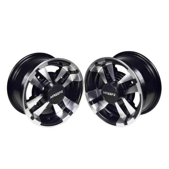 MASSFX MX1054156YM 10x5 4/156 Machined 10" ATV Rim Front Wheel (2 Pack)