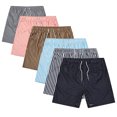 thumbnail image 2 of Michellecmm Men's Quick Dry Swim Trunks Swimsuits Stripe Drawstring Beach Shorts Bathing Suits Swimming Shorts with Pockets, 2 of 3