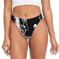 thumbnail image 1 of Balery Skeleton Wave Artwork Tangas de Algodón para Mujer con Estampado – Ropa Interior Sexy, Transpirable, G-string-Small, 1 of 6