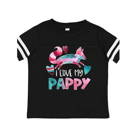 

Inktastic I Love My Pappy Pink and Blue Fox with Hearts Gift Toddler Boy or Toddler Girl T-Shirt