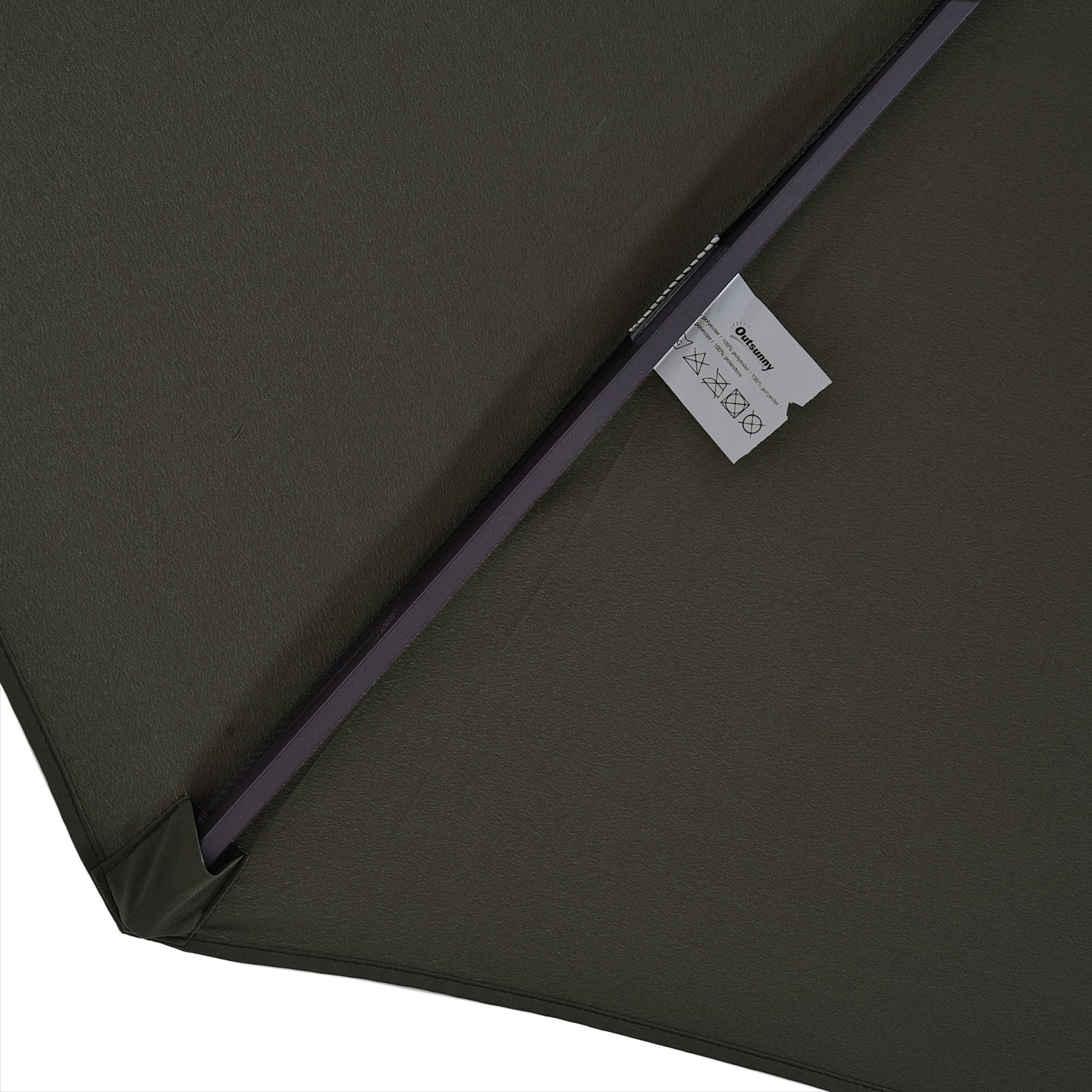 Outsunny 15' Extra Large Double Patio Umbrella for Pool, Gray