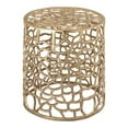 thumbnail image 1 of TOV Furniture Sophia 16"H Transitional Aluminum Side Table in Gold, 1 of 6