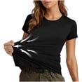 thumbnail image 2 of Babysbule Women's Short Sleeve Workout T-Shirt, Moisture Wicking Stretch Athletic Top, Breathable Nylon Spandex Running Shirt for Fitness and Daily Wear, 2 of 6