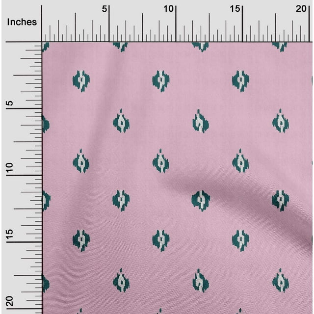 oneOone Viscose Chiffon Fabric Abstract Ikat Printed Fabric 1 Yard 42 Inch Wide