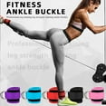 thumbnail image 3 of Ankle Straps (Pair) For Cable Machine Kickbacks, , Lower Body Exercises - Adjustable Leg Straps - purple, 3 of 5