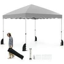 Gymax 10 X 10 FT Pop up Canopy Tent Portable Foldable Patio Shelter w/ Wheeled Bag