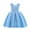 Blue, variant on Fashion Bodysuit for Kids Little Girls Summer Party Solid Ruffle Short Sleeve Bow Tie Dress Size for 3 to 8Y