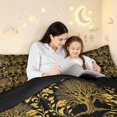 thumbnail image 4 of Homewish Black Gold Tree Of Life Twin Comforter Sets,Aztec Exotic Style Bedding Set,Black Reversible,2pcs,1 Comforter and 1 Pillowcase, 4 of 7