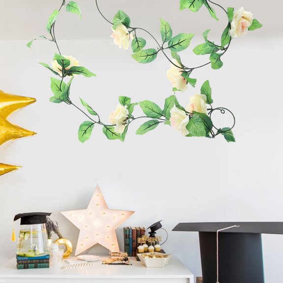 NUOLUX Fake Flower Vine with Natural Look for Wedding Celebration and Home Accent Multi Color