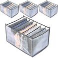 thumbnail image 1 of 4pcs Wardrobe Clothes Organizer 7 Grids, Closet Organizers & Storage Baskets, Clothing Storage Bins,washable & Foldable, 1 of 5