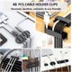thumbnail image 2 of CxN NOROCME - Kit de gestión de cables (192 piezas), 4 fundas organizadoras de cables, 11 soportes para cables, 35 clips para cables, 10 + 2 correas organizadoras de cables en rollo y 100 bridas de, 2 of 8