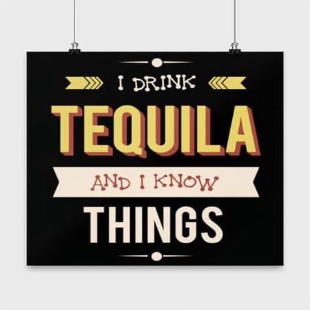 Tequila Inspired Wall Art – Home Bar Decor – 13×13 Poster Print – Fun Style