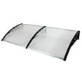 thumbnail image 4 of 80"x40" Window Door Awning Canopy, Polycarbonate Cover Entry Door Outdoor Window Awning Exterior, UPF 50+, Front Door Overhang Awning for Sun Shutter Silver & Black, 4 of 15
